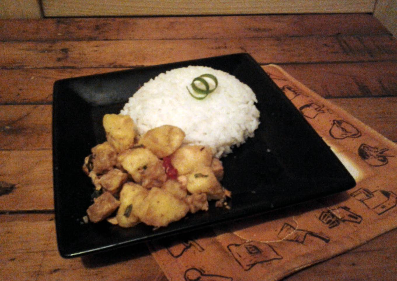 fried tofu with chilli and salt (tahu goreng cabe garam)