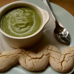 A picture of Vickys Halloween Green Slime Soup(Green Vegetable)GF DF EF SF NF.