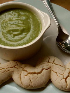 A picture of Vickys Halloween Green Slime Soup(Green Vegetable)GF DF EF SF NF.