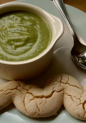 A picture of Vickys Halloween Green Slime Soup(Green Vegetable)GF DF EF SF NF.