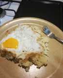 Arroz blanco con huevo frito