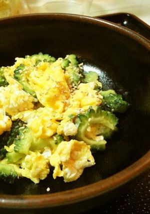 A picture of Fluffy Stir-fried Bitter Melon and Eggs.