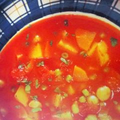 A picture of Spicy Potato & Chickpea Soup.