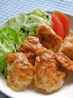 A picture of Chicken with Rich Oyster Sauce and Mayonnaise Sauce.