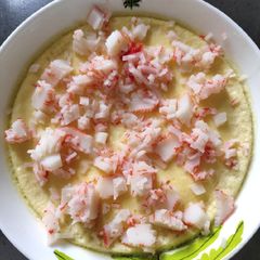 A picture of Steam Egg with Crabstick.