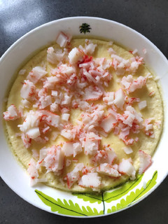 A picture of Steam Egg with Crabstick.