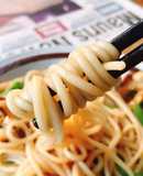 Mỳ Udon xào sốt Bulgogi vs bó xôi và nấm