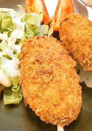 A picture of 'Nikujaga' Meat and Potato Croquettes.