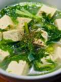 🌱 Vegan Mustard Greens Soup with Tofu