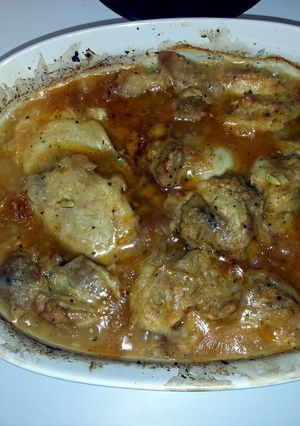 A picture of lemon chicken.
