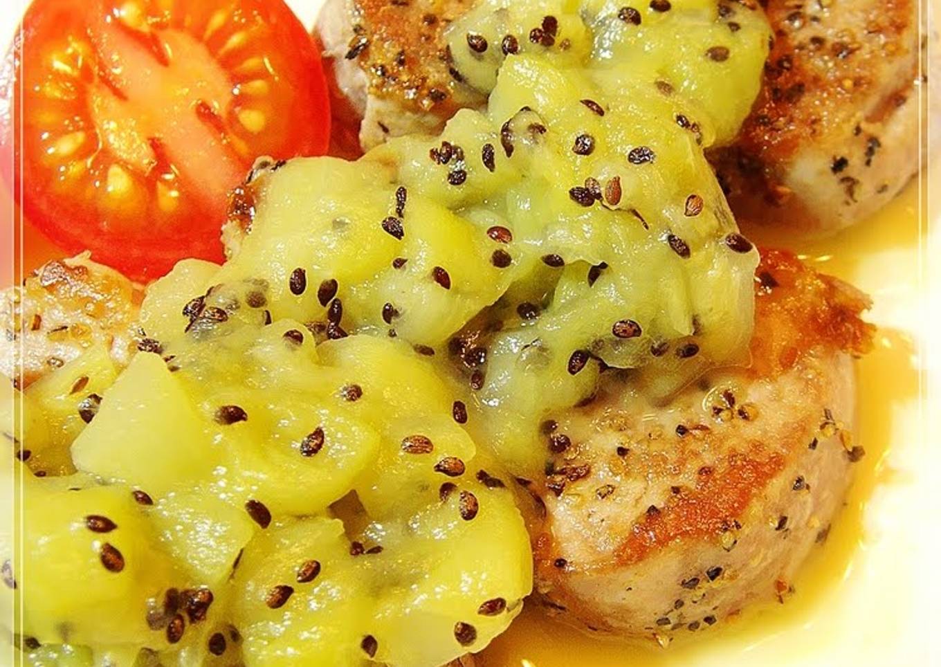 Sautéed Pork with Kiwi Sauce