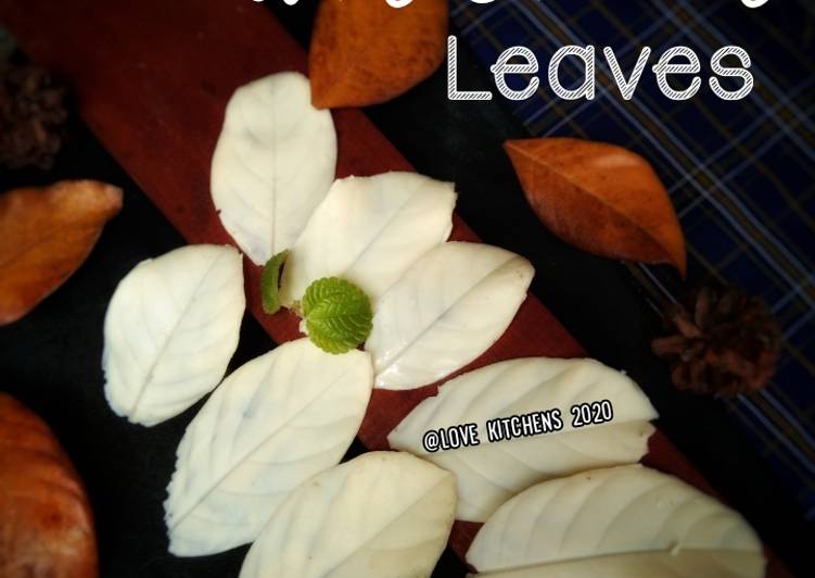 Cara Gampang Membuat White Chocolate leaves, Enak