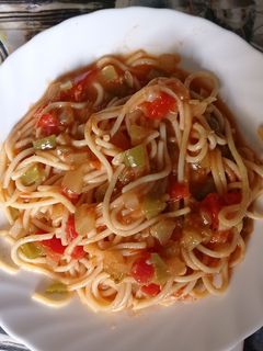 Una foto de Espaguetis