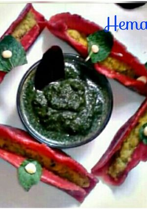 A picture of Beetroot steamed tacos.