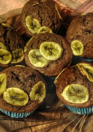 Csokis - banános muffin recept fotója
