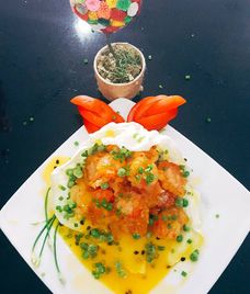 tôm chiên bột bắp