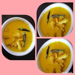 A picture of Kadhi pakoda.