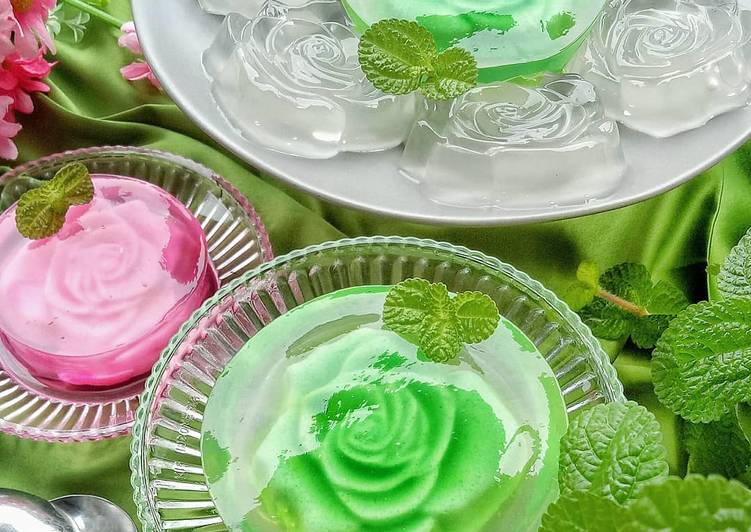Resep masakan Puding Kaca Mawar | Bahan Membuat Puding Kaca Mawar Yang Mudah Dan Praktis