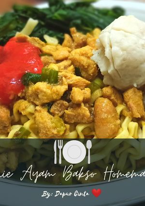 Foto resep Mie Ayam Bakso Homemade (Recook: Resep by @Suci Normaliani)
