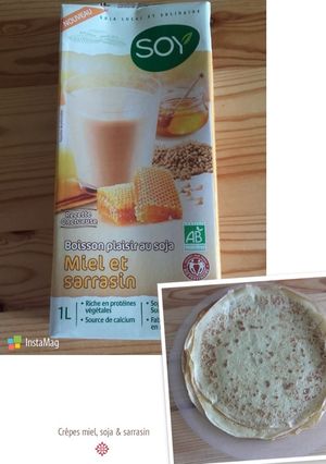 Une photo de Crêpes miel,soja & sarrasin