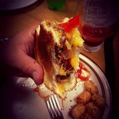 A picture of The Firehouse Supreme Grilled Cheese.