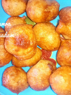 A picture of Strawberry puff puff.