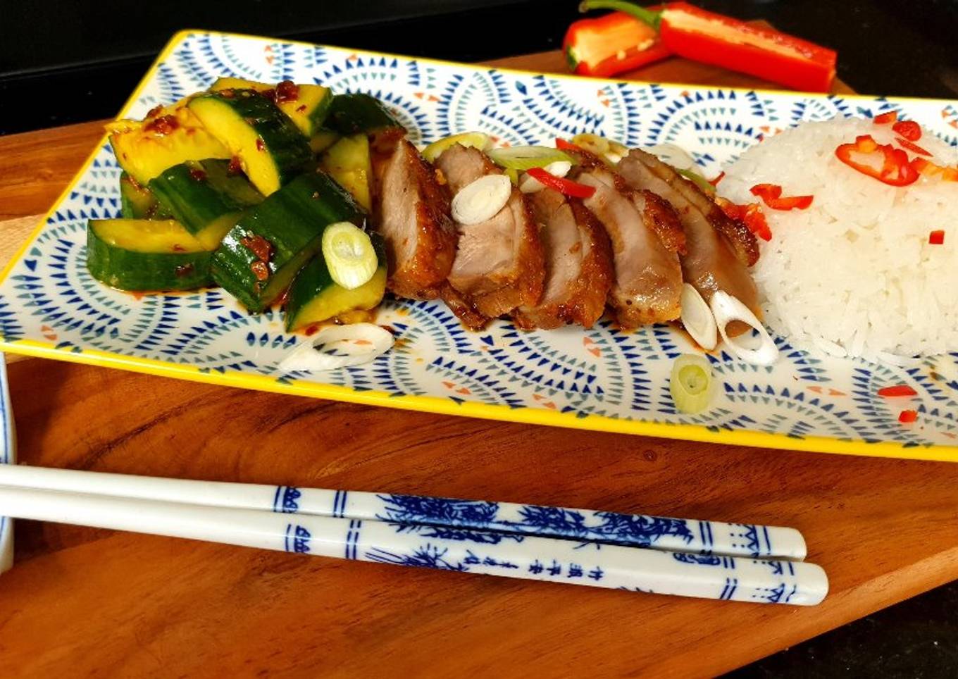 Recipe of Award-winning Duckstrami with Smashed Cucumbers