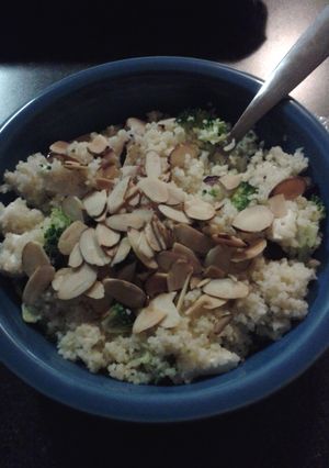 A picture of Pesto pasta salad.