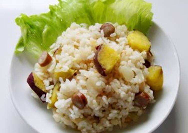 Sweet Potato Pilaf in a Rice Cooker