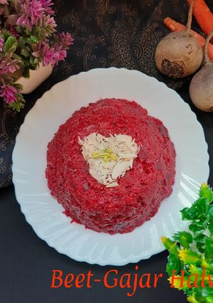 A picture of Beet Gajar Halwa.