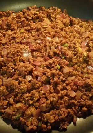 A picture of Vegetarian crumble meat replacement.