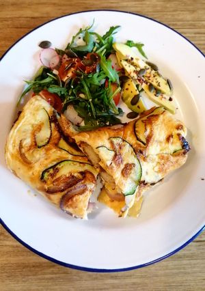 A picture of Mackeral Omlette Breakfast Wrap.