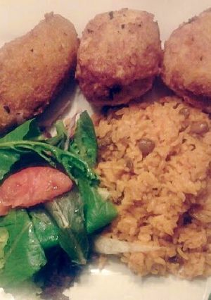 A picture of Arroz Con Gandules.