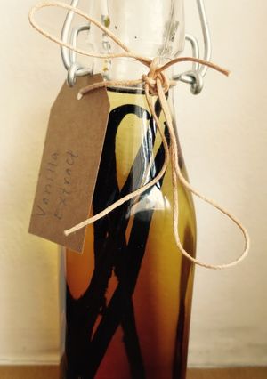 A picture of Home Made Vanilla Extract.