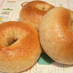 A picture of Chewy Whole Wheat Bagels.