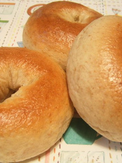 A picture of Chewy Whole Wheat Bagels.