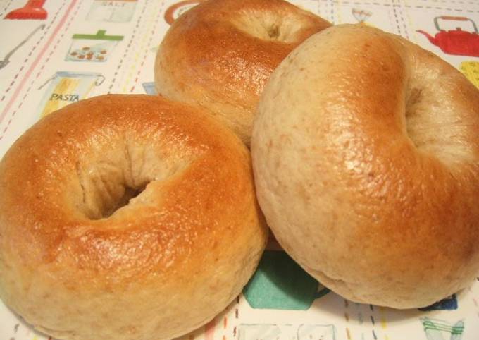 Recipe of Perfect Chewy Whole Wheat Bagels