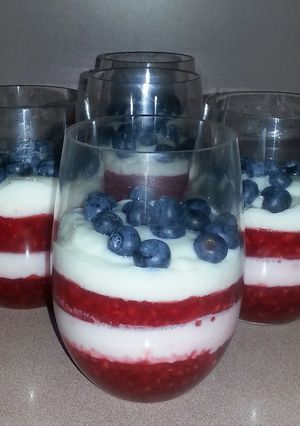 A picture of Stars ' n Stripes Panna Cotta Parfaits.