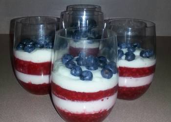 Unique Cuisine Stars   n Stripes Panna Cotta Parfaits Delicious Nutritious