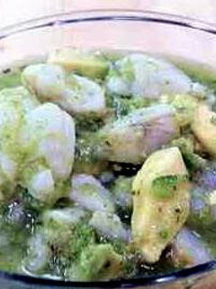 A picture of Ceviche verde.
