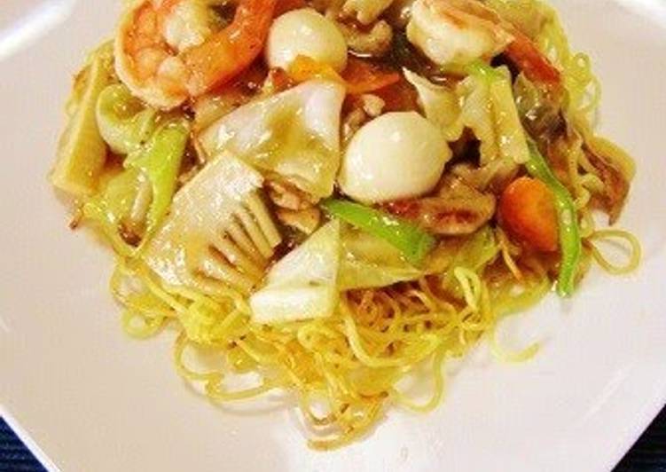 Easiest Way to Make Speedy Crispy Fried Noodles with Thick Sauce