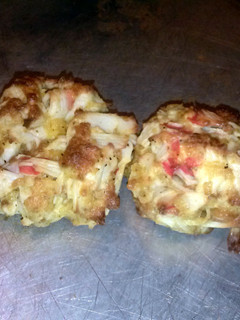 A picture of Homemade crab cakes.
