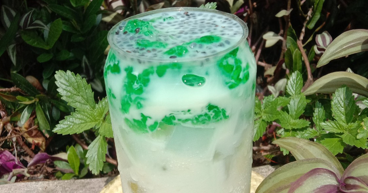 Resep Es Serabut Hijau Sirup Jeruk (es Sarang Burung Kw) Rasanya Maknyus