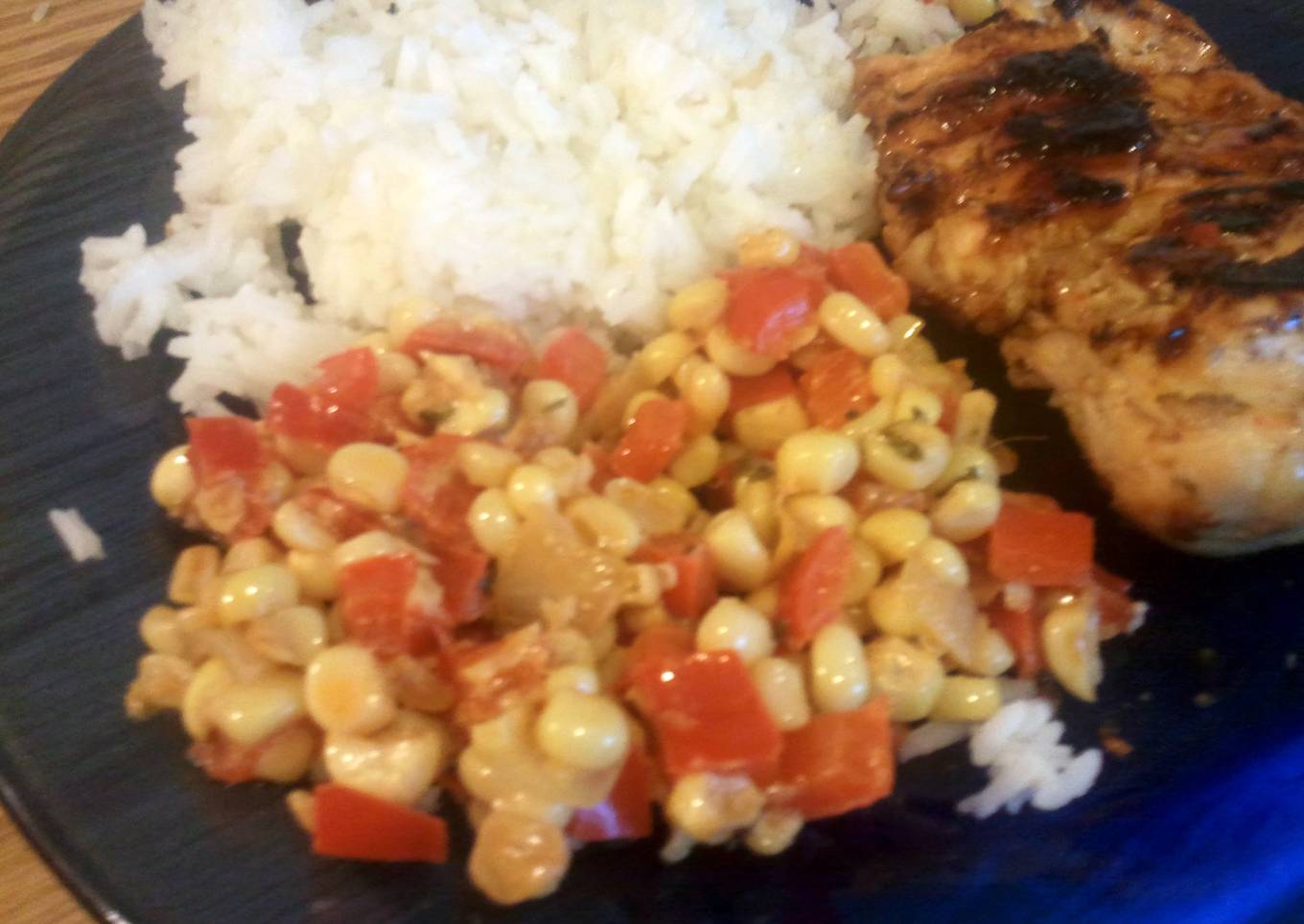 corn and pepper dish