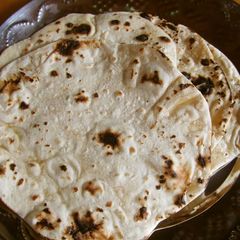 A picture of Flat Indian Bread: Chapati.