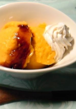 A picture of Easy Kabocha Pudding with Ready Made Pudding Mix.