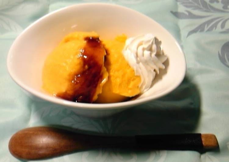 Easy Kabocha Pudding with Ready Made Pudding Mix