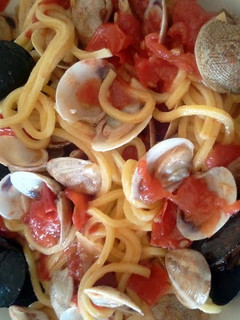 A picture of Spaghetti con vongole.