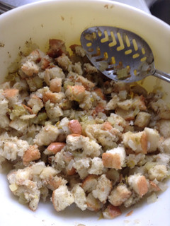 A picture of Grandma's Stuffing.