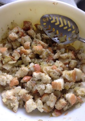 A picture of Grandma's Stuffing.